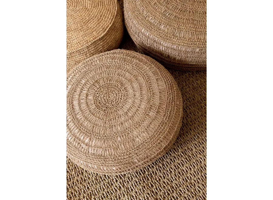 Cabo de Gata Texture Pouf - Seagrass Pouf