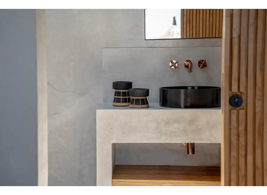 Sants Candle Holders - Textured terracotta candle holders