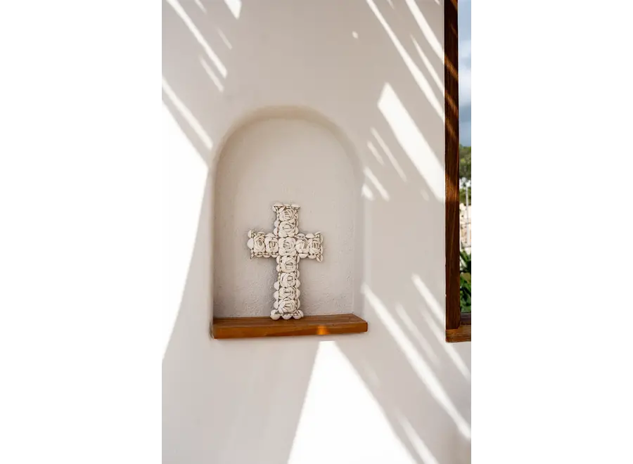 Ayamonte Seashell Cross - Coastal Decoration
