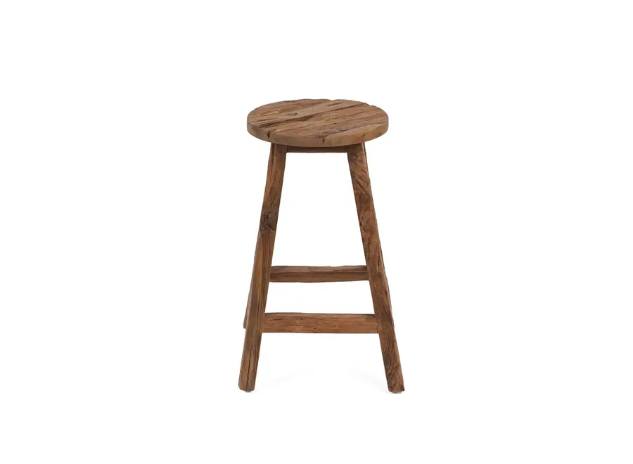 Zahara de la Sierra Beauty Stool - Teak Wood Stool