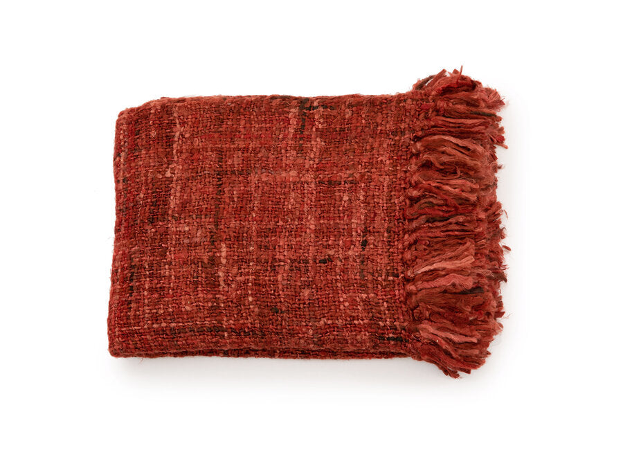 Alhambra Luxe Cotton Plaid - Handwoven Cotton Plaid with Fringes