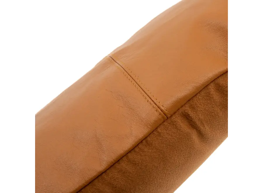 Alhambra Camel Cushion - Leather Rectangular Cushion