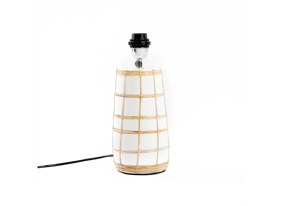 Vejer Grass Lamp - Terracotta and Rattan Table Lamp