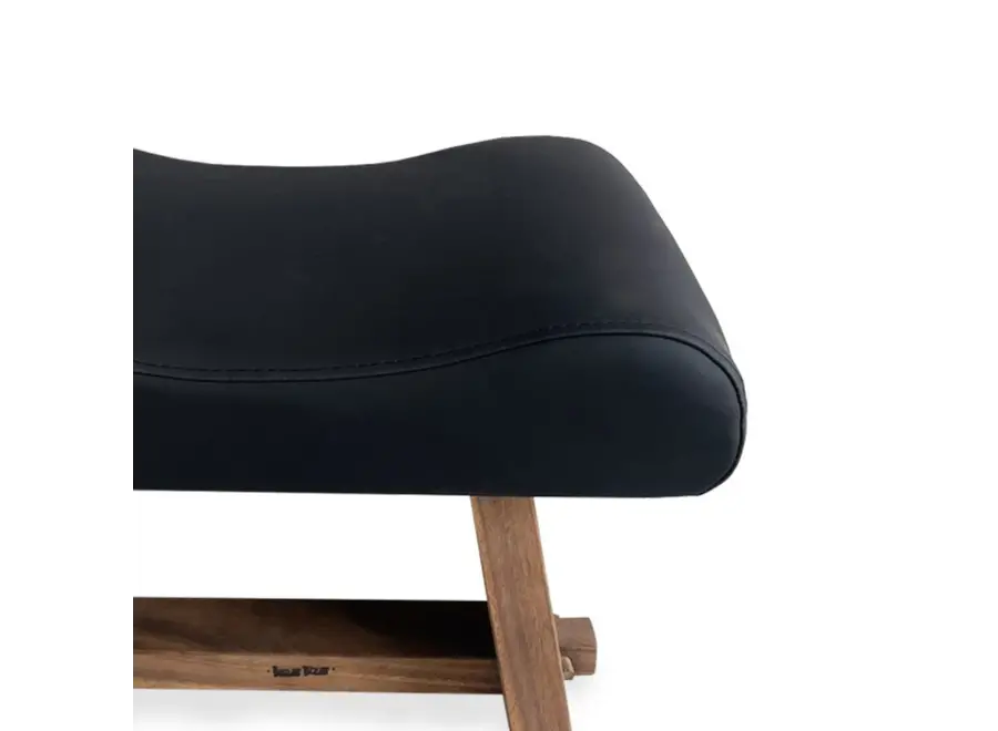 Novelda Woodland Stool - Matte Leather Stool