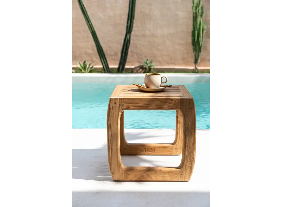 Symi Teak Stool - Reclaimed Teak Stool