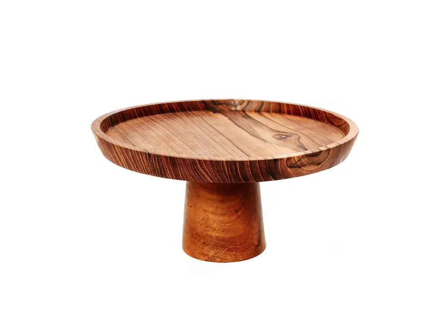 Frigiliana Sweet Plate - Teak Wood Cake Plate