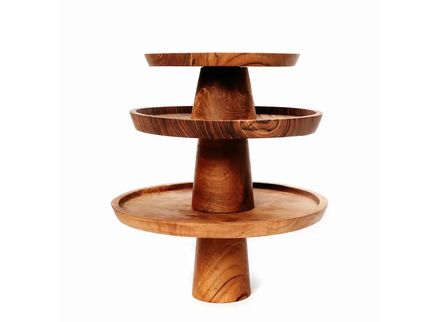 Frigiliana Sweet Plate - Teak Wood Cake Plate