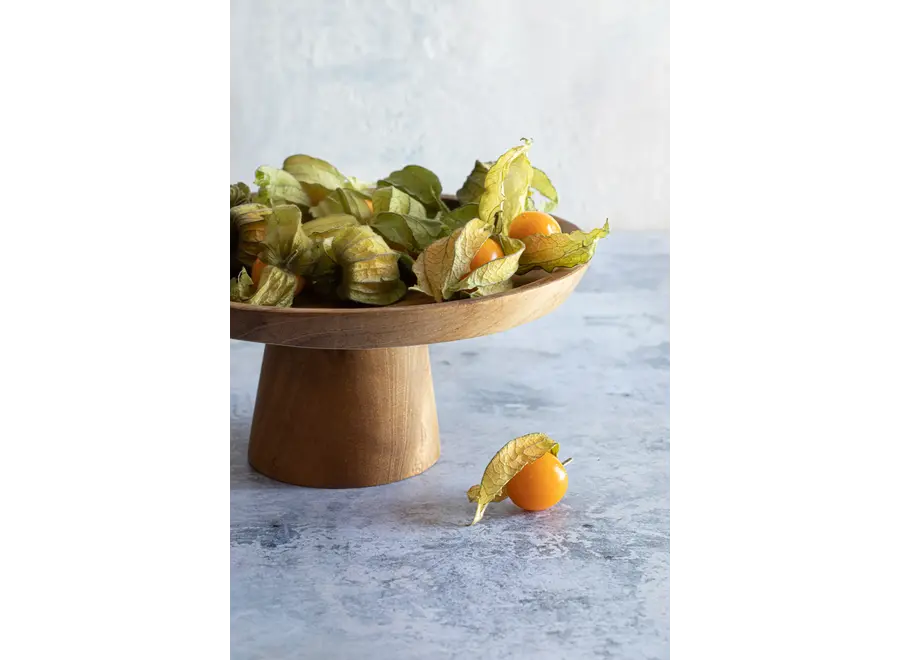 Frigiliana Sweet Plate - Teak Wood Cake Plate