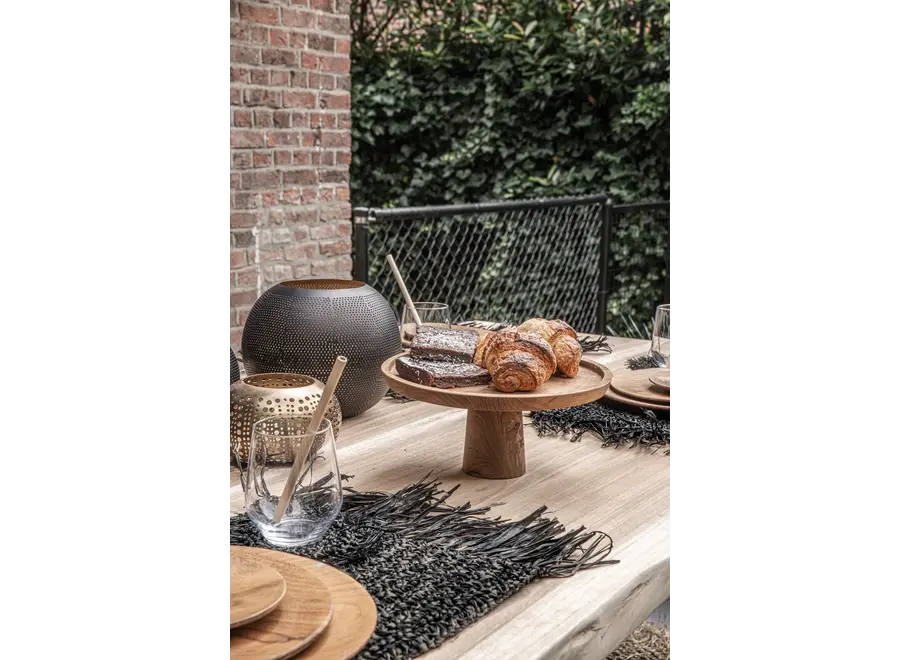 Frigiliana Sweet Plate - Teak Wood Cake Plate