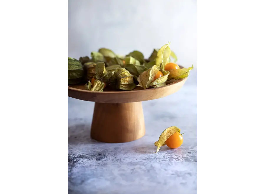 Frigiliana Sweet Plate - Teak Wood Cake Plate