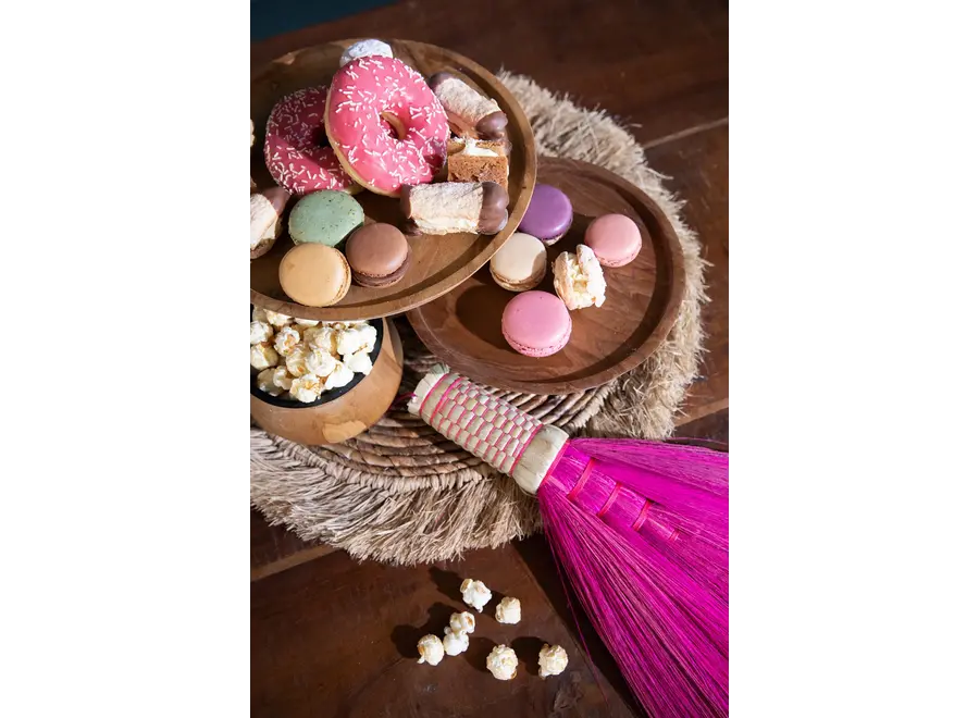 Frigiliana Sweet Plate - Teak Wood Cake Plate