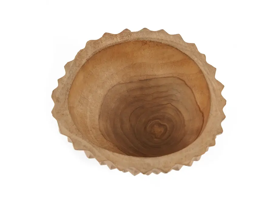 Cabo de Gata Durian Charm Bowl - Teak Wood Serving Dish