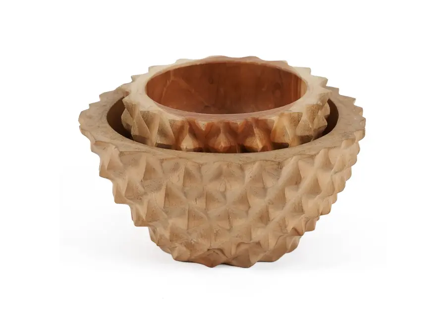 Cabo de Gata Durian Charm Bowl - Teak Wood Serving Dish