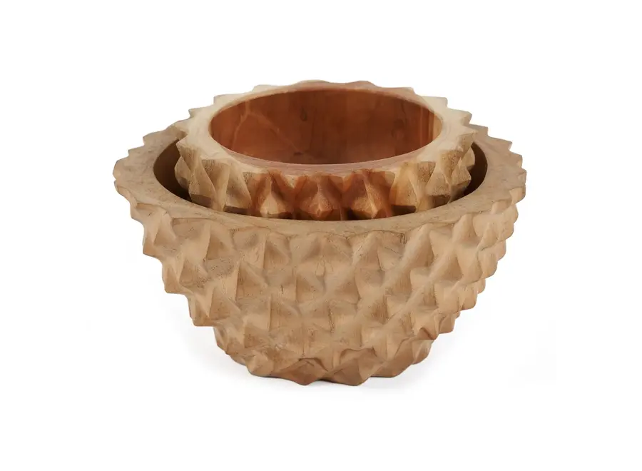 Albufera Durian Essence Bowl - Teak Wood Fruit Bowl