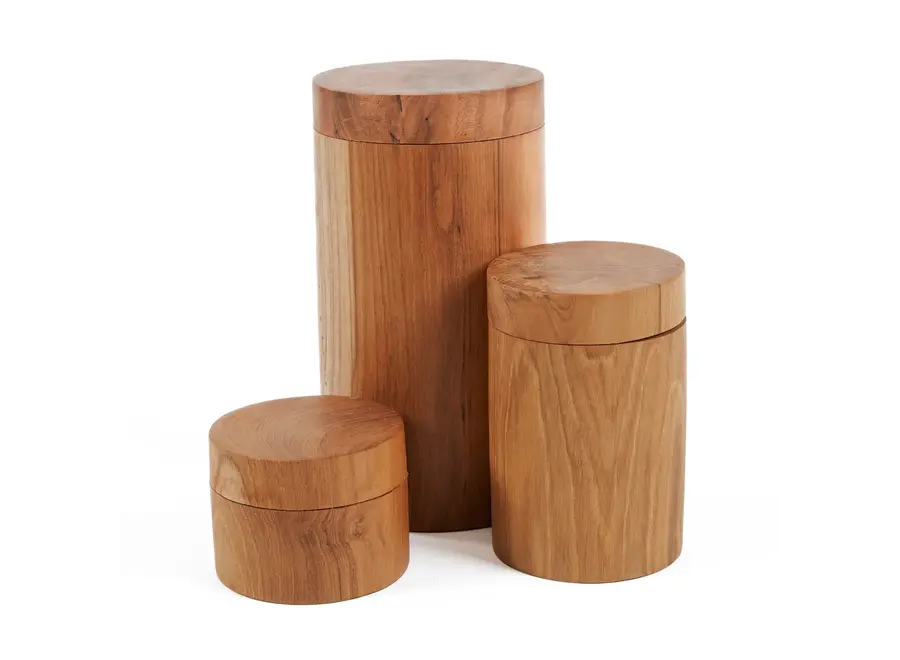 Cazorla Artistic Teak Root Jars - Storage Jars