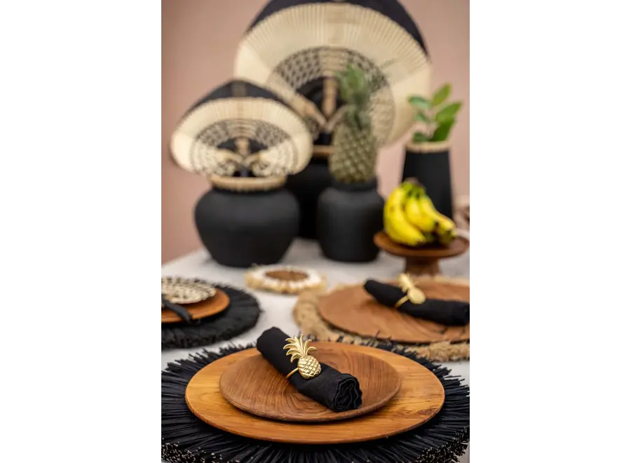 Cazorla Wood Charm Plate - Teak Wood Serving Plate