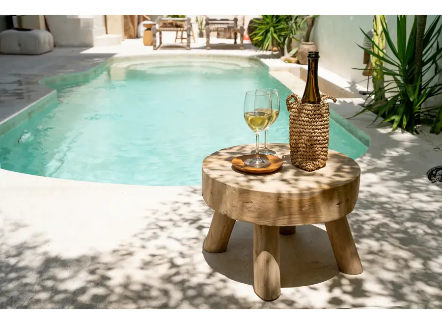 Cazorla Charm Round Plate - Teak Wood Serving Plate