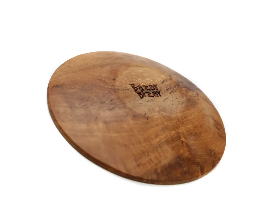 Cazorla Charm Round Plate - Teak Wood Serving Plate