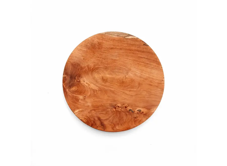 Cazorla Charm Round Plate - Teak Wood Serving Plate