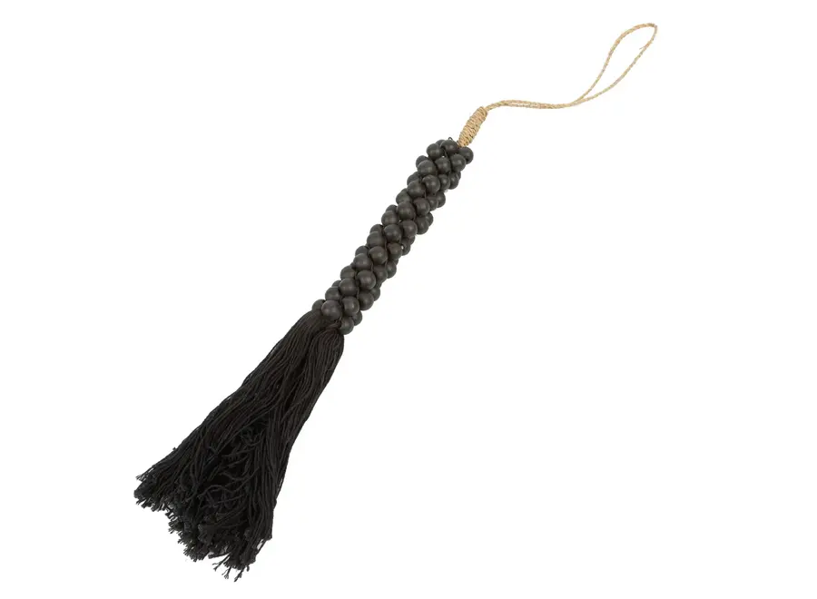 Almuñécar Bohemian Tassel - Cotton and Wood Ornament