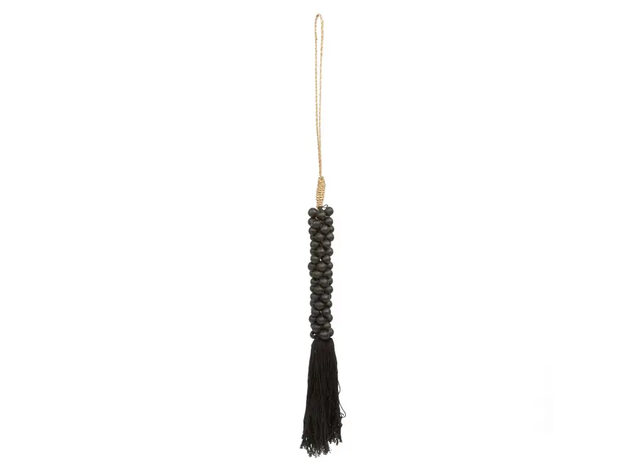 Almuñécar Bohemian Tassel - Cotton and Wood Ornament