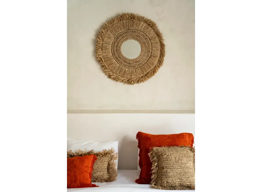 Alhambra Coast Mirror - Raffia Mirror