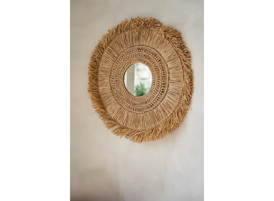 Alhambra Coast Mirror - Raffia Mirror
