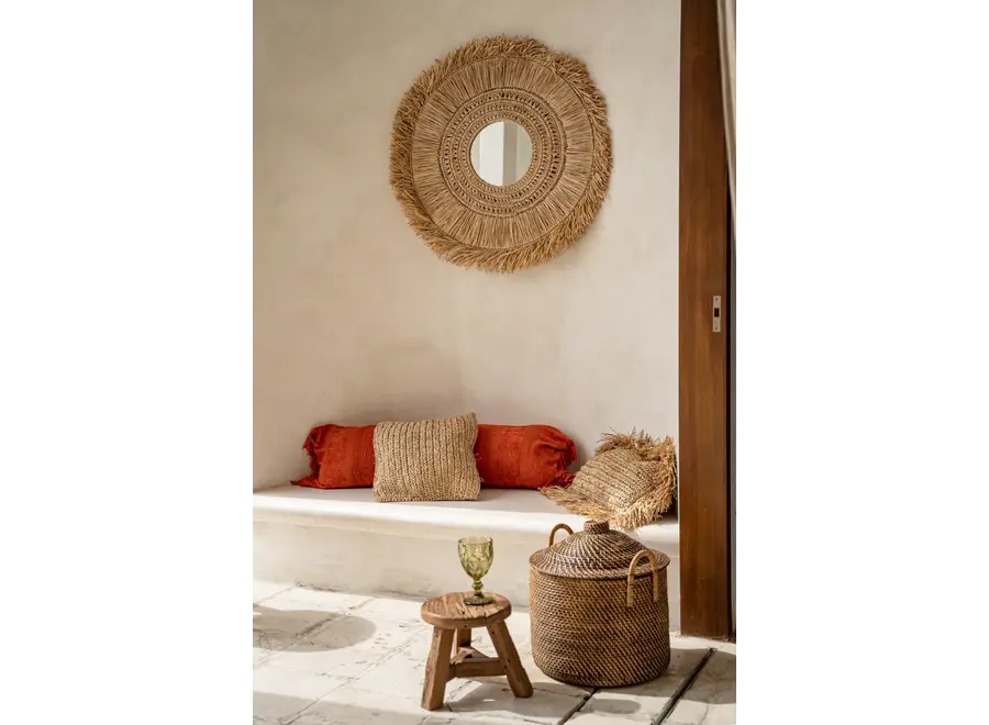 Alhambra Coast Mirror - Raffia Mirror