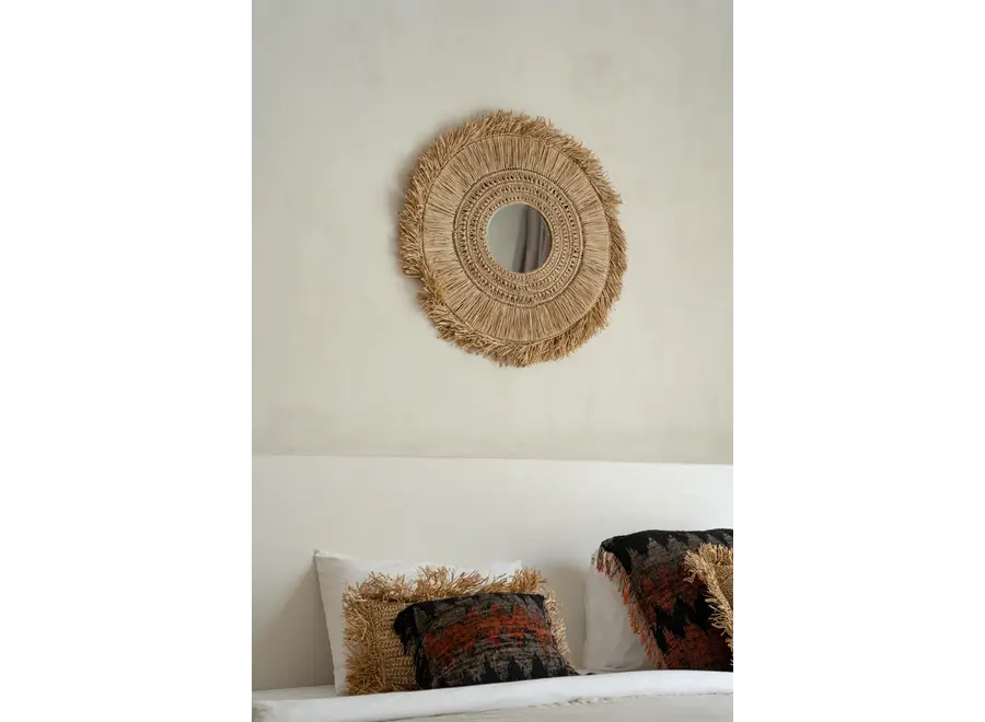 Alhambra Coast Mirror - Raffia Mirror
