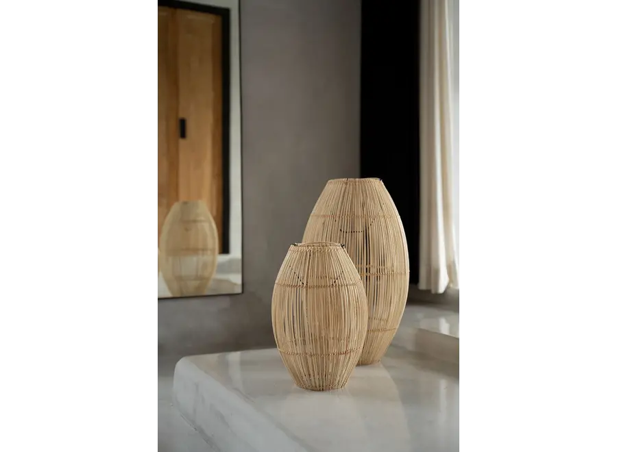 Trujillo Rattan Pendant - Cylinder Lamp