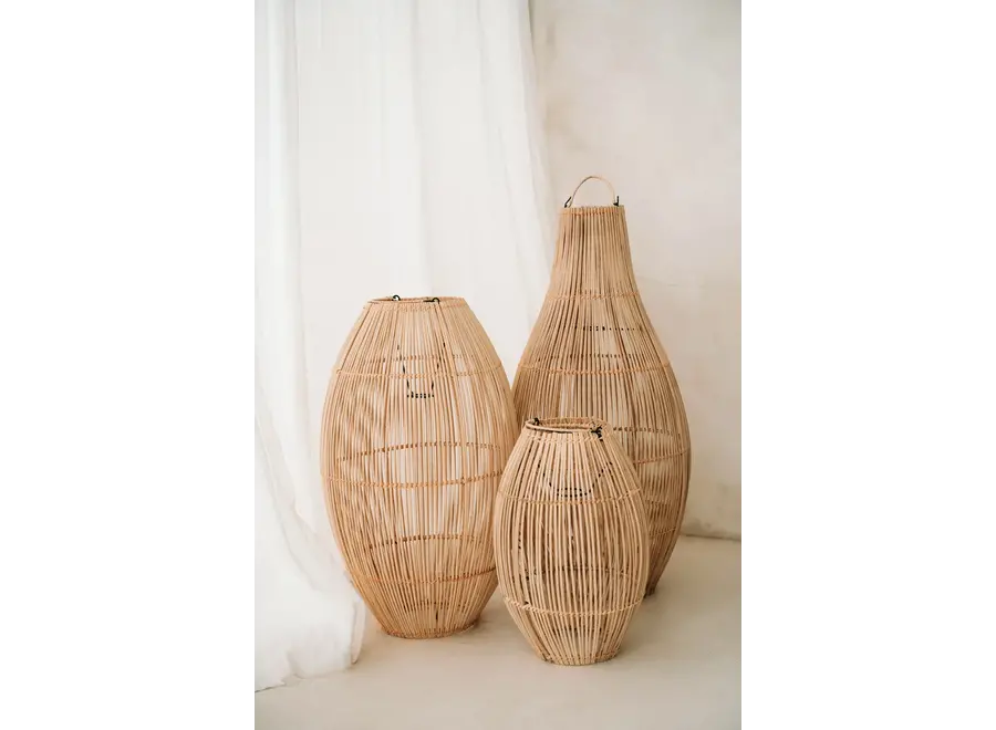 Trujillo Rattan Pendant - Cylinder Lamp