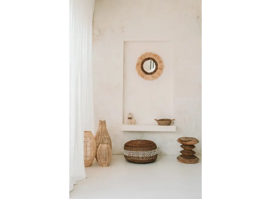 Trujillo Rattan Pendant - Cylinder Lamp