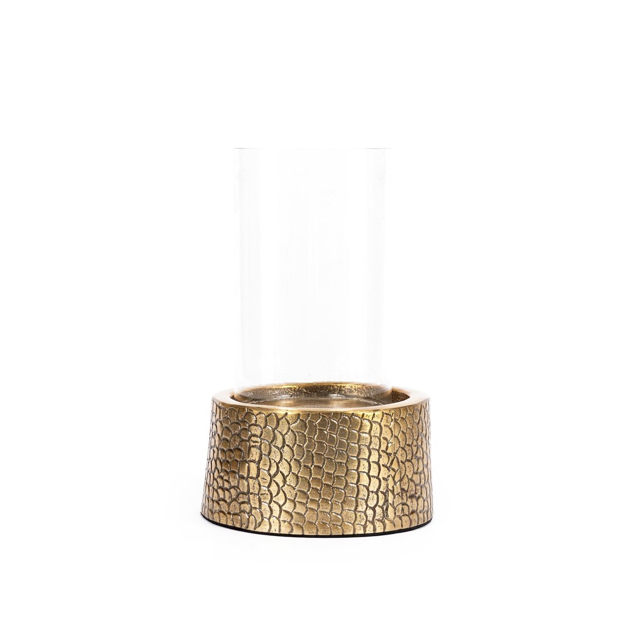 Calpe Croco Illuminator - Brass Candle Holder