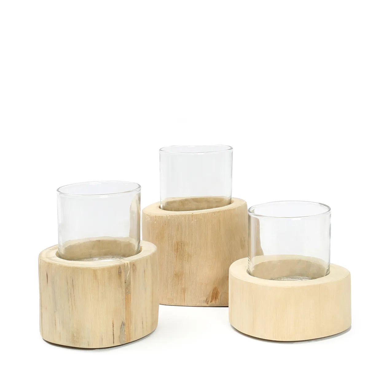 Lleida Teak Collection - Teak Candle Trio
