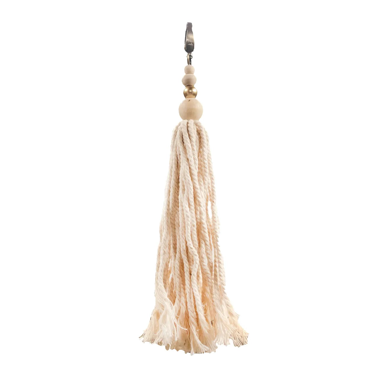 Costa Brava Bohemian Keychain - Wooden Bead Fringe Keychain