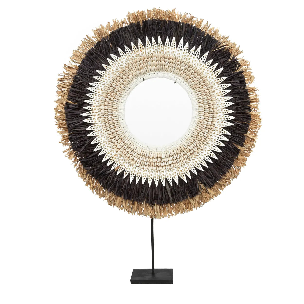 Calpe Shell Elegance Display - Raffia Hoop Decor