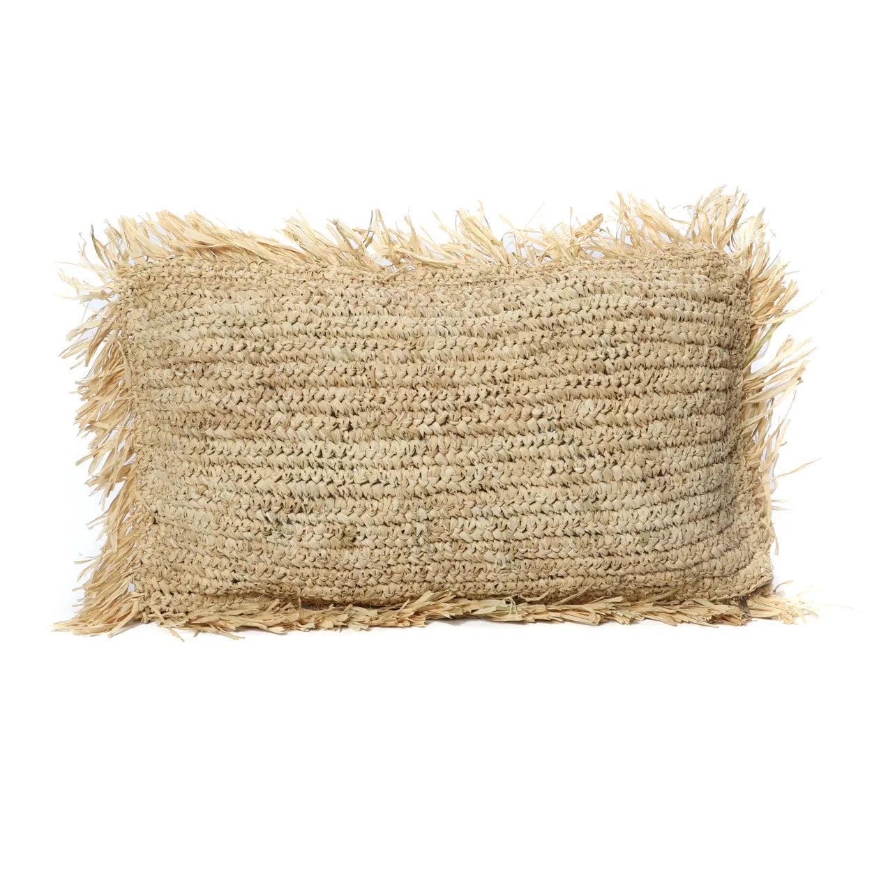 Calpe Crafted Raffia Cushion - Bohemian Home Accent