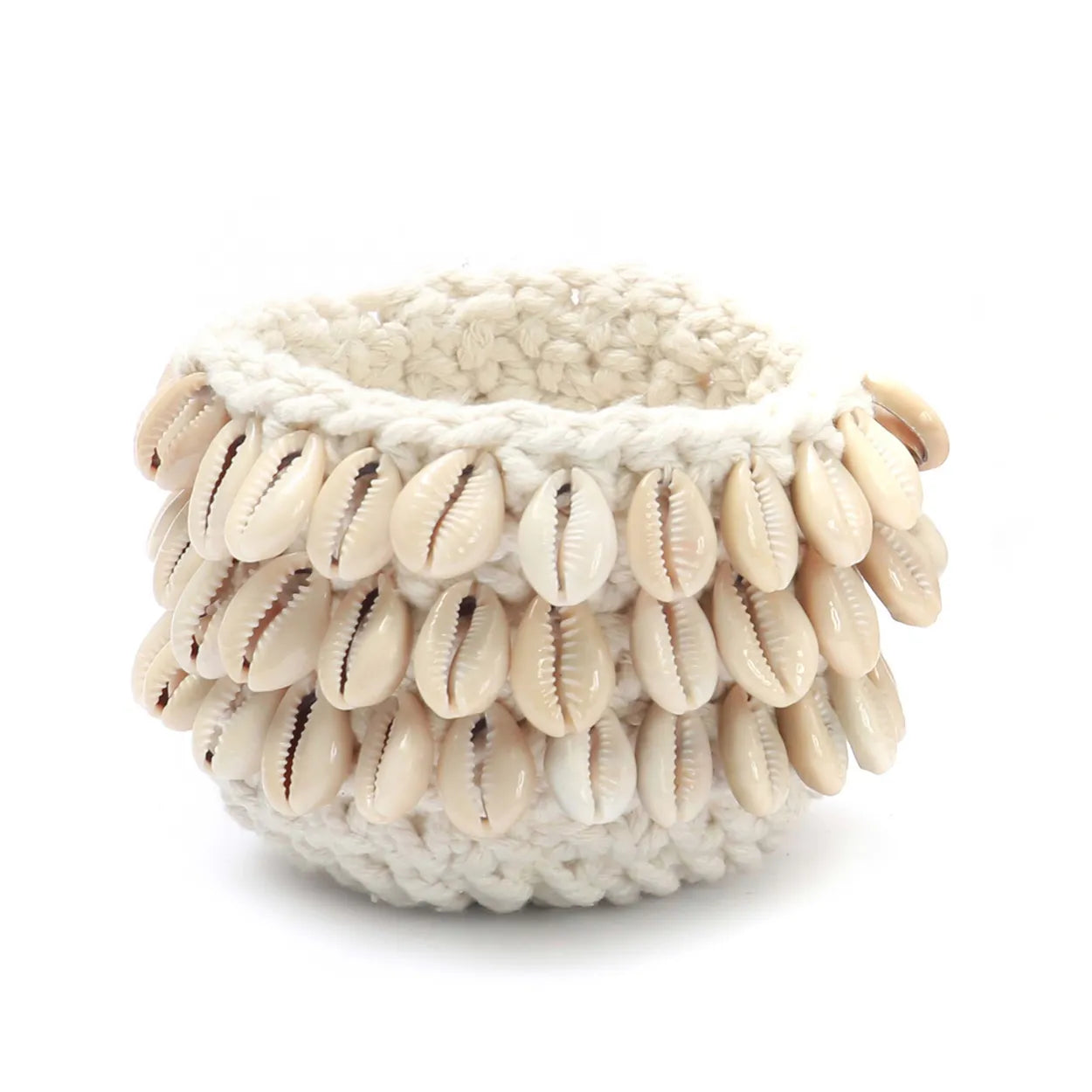 Calpe Crochet Illuminator - Shell-Accented Candle Holder
