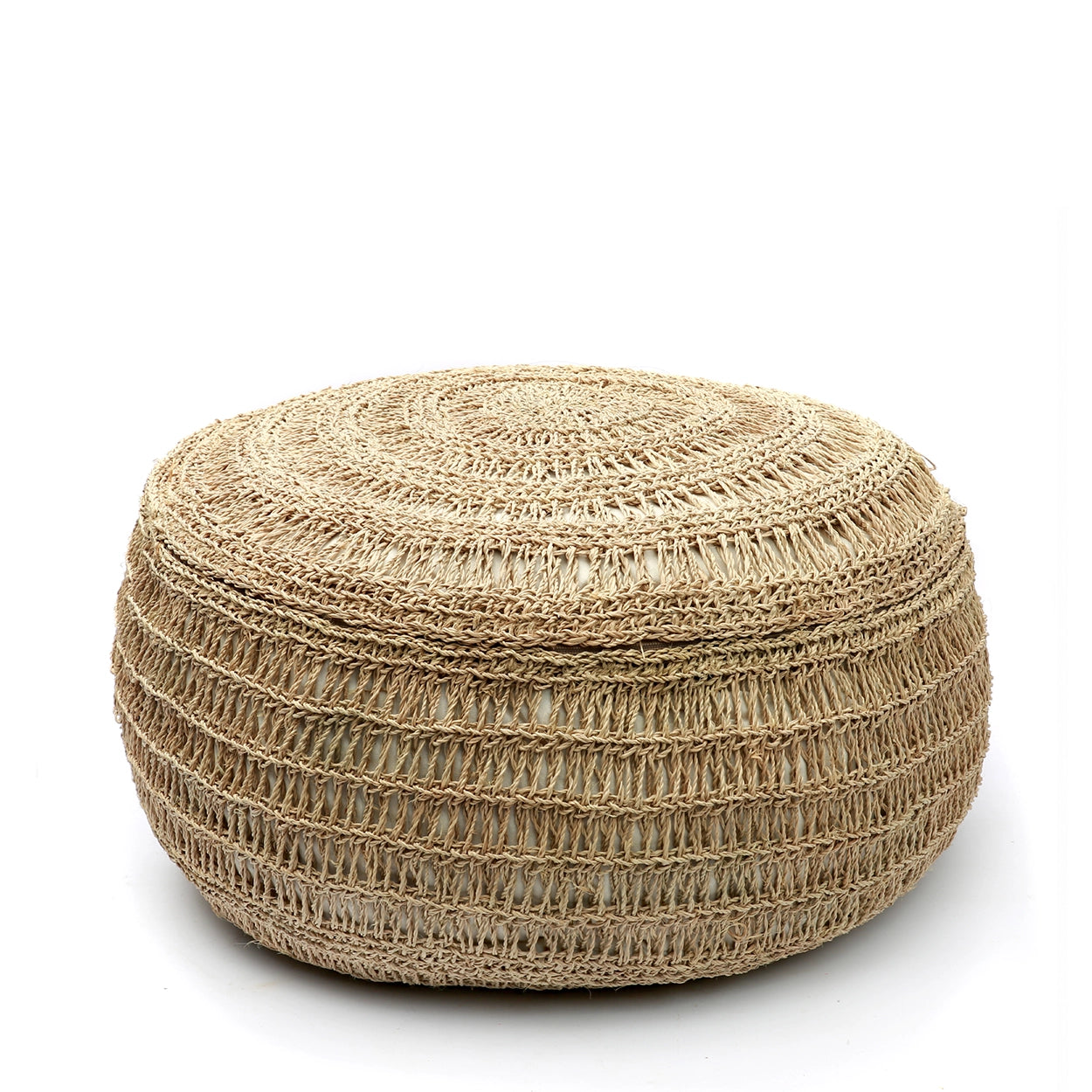 Cabo de Gata Texture Pouf - Seagrass Pouf