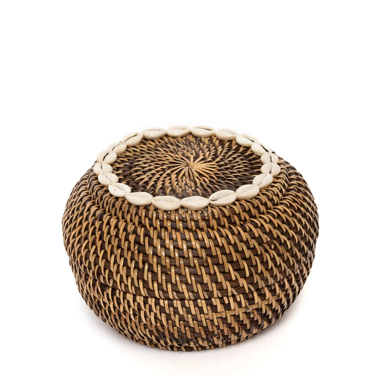 Mallorca Shell Storage Basket - Rattan Organizer