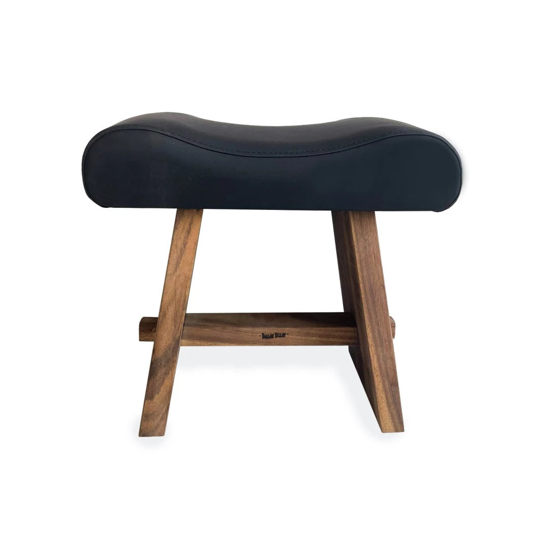 Novelda Woodland Stool - Matte Leather Stool
