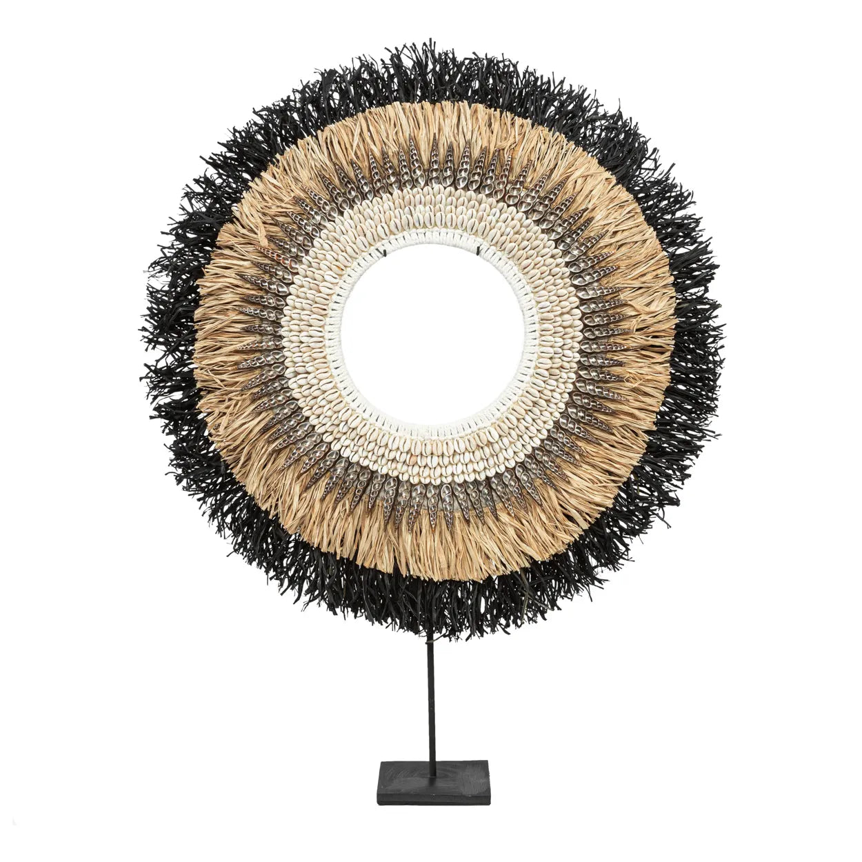 Las Salinas Shell Hoop - Raffia Hoop Display