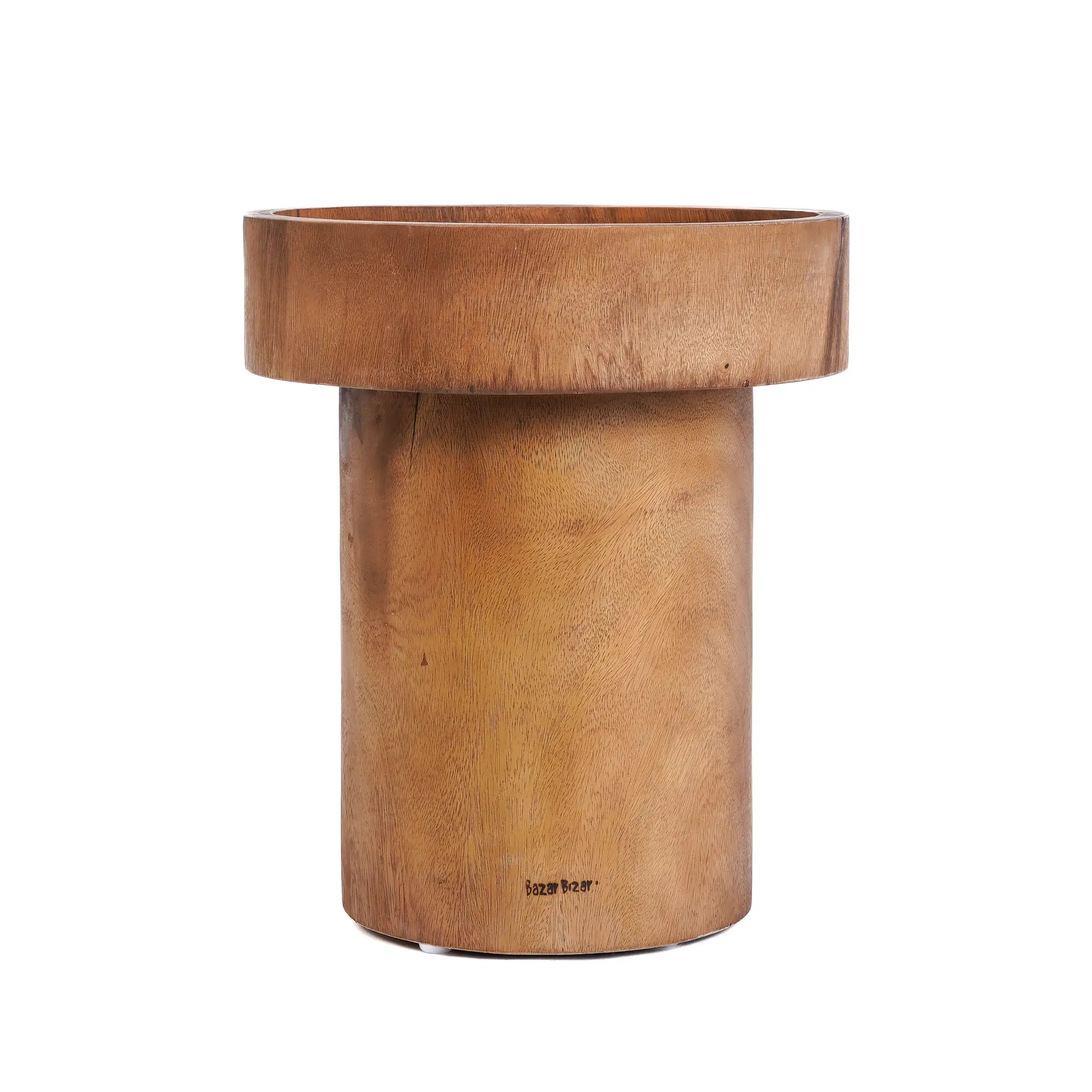 Santillana del Mar Elegance Side Table - Suar Wood Side Table