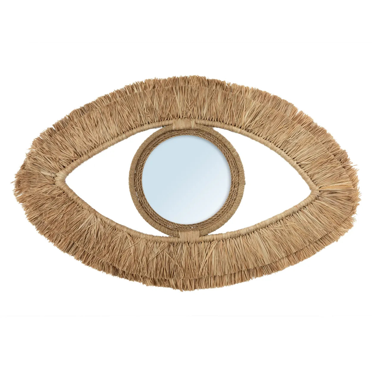 Ronda Eye Mirror - Raffia Eye Mirror