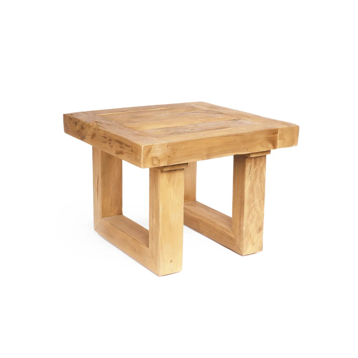 San Roque Side Table - reclaimed teak wood