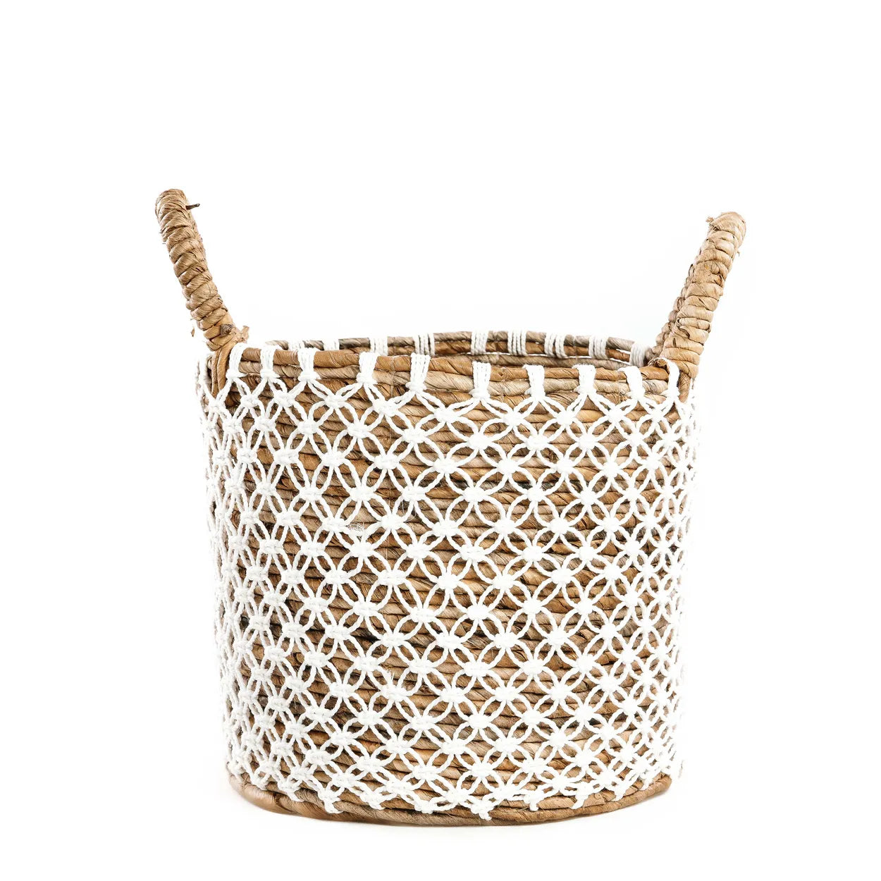Algorta Cross-Stitch Basket - Seagrass Organizer