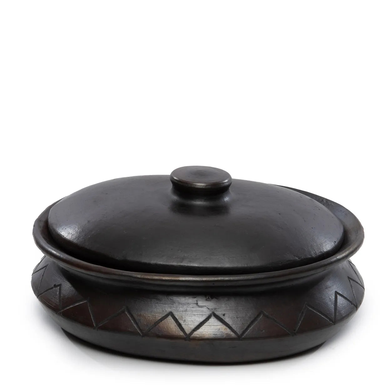 Don Benito Elegance Serving Pot - Ceramic Oval Pot with Lid