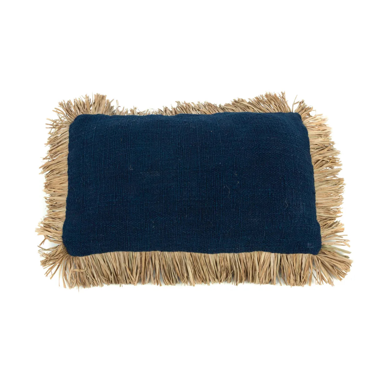 Cazorla Fringed Cushion - Raffia Fringed Cushion