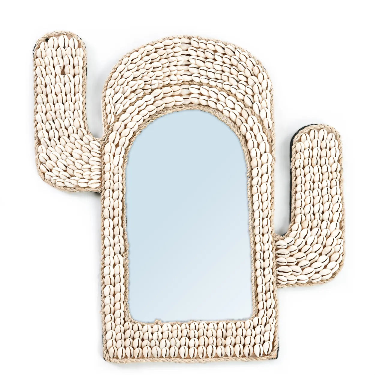 Cabo de Gata Cactus Mirror - Cowrie Shell Mirror