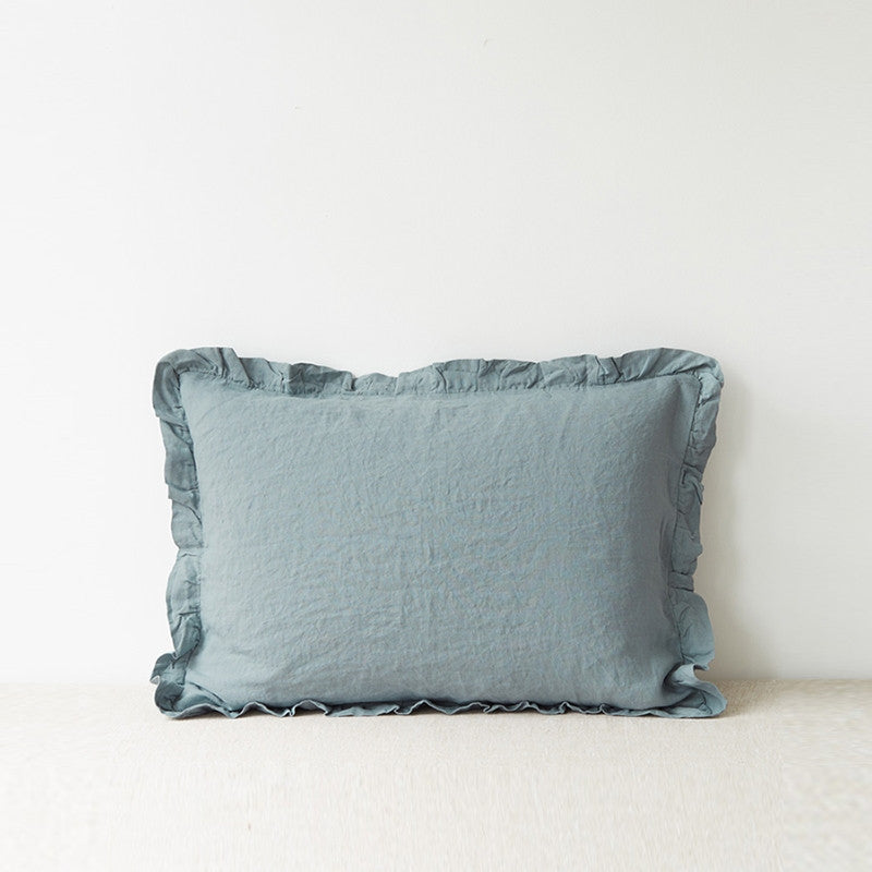 Igualada Dream Frill Pillowcase - Romantic Linen Pillow Shroud